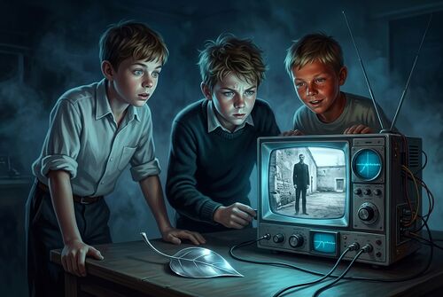 Иллюстрация для "Листок серебристого тополя"