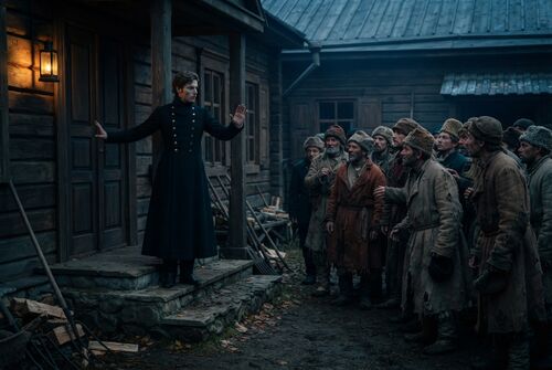 Владимир спасает чиновников от разгневанных крестьян