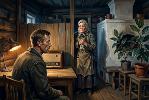 Матрёна слушает романсы Глинки.